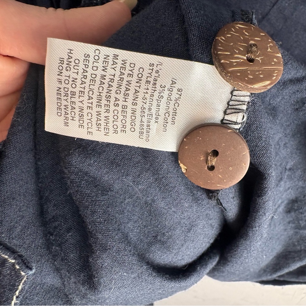 Stetson Denim Button Up Shirt Dress Studded Western Stitching Large Dark Wash 90 - Picture 8 of 10